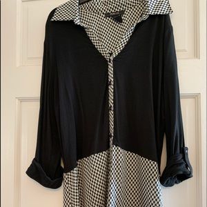 Black and white layer top